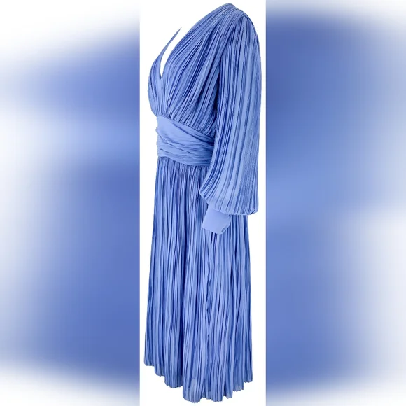NWT sz 44(8) $1995 Rochas plisse midi dress